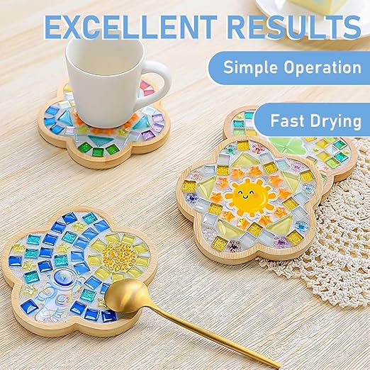 Mosaic Crystal Grout, Mosaics Tile Tools, Mosaic Tile Accessories – Essential for Handmade Grouting and Perfect for DIY Craft Projects (White, 4.5oz)
