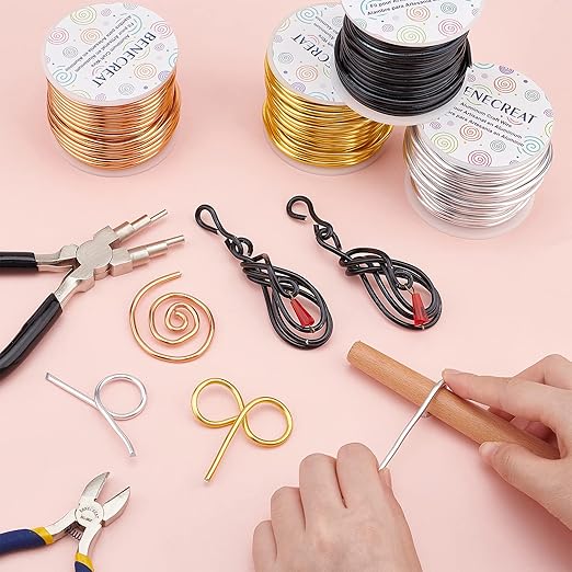 BENECREAT 9 Gauge 55FT Brown Jewelry Craft Wire Tarnish Resistant Bendable Aluminum Sculpting Metal Wire for Jewelry Craft Beading Work, Wreath, Tree Roots Model