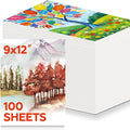 100 Sheets Watercolor Paper Bulk，9 x 12 Inch Cold Press 140 lb/300 GSM Water Color Paper for Kids Adults.Watercolor Drawing Paint Paper for Art Drawing Supplies