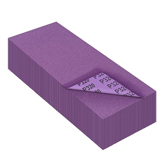 Sandpaper 320 Grit,Wet Dry Sanding Sheets,High Performance Ceramic Abrasive Sand Paper for Wood Furniture Finishing,Metal Grinding,Automotive Polishing,9 x 3.6 Inch,25-Pack
