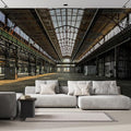 wall26 Wall Sticker/Wall Mural Industrial Interior of an Old Factory Building, Not Peel and Stick, Non-Woven Wallpaper Decorative for Bedroom, Living Room, Office - 99x96 inches
