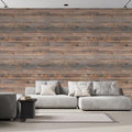 wall26 Wall Sticker/Wall Mural Horizontal Brown Vintage and Retro Wood Textured, Not Peel and Stick, Non-Woven Wallpaper Decorative for Bedroom, Living Room, Office - 120x144 inches