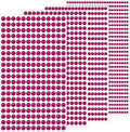 1799 Pcs 4 Sheets Rhinestone Stickers 3/4/5/6 mm Self Adhesive Rhinestones Gems for Face Eyes Makeup Hair Body (rose-3/4/5/6mm)