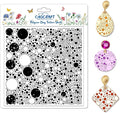 CHGCRAFT Retro Polka Dots Polymer Clay Texture Sheets Bubble Geometric Silicone Texture Stamp Clay Texture Mat Modeling Pattern Pad Sheets for Jewelry and Earrings Tools, 5.5x5.5 inch