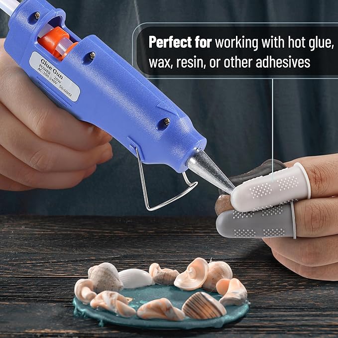 Mr. Pen- Hot Glue Gun Finger Protectors, 24 pcs, Black and White Shades, Silicone Finger Protectors, Rubber Fingers Tips, Rubber Finger Covers, Rubber Finger Tips Protector, Finger Gripper