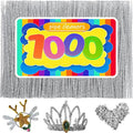 GAGANIU 1000pcs Pipe Cleaners, Pipe Cleaners for Crafts, Craft Supplies Multicolor Chenille Stems for Art&Craft Christmas DIY Projects(Silver Glitter)