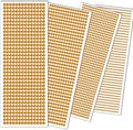 3090 Pcs 4 Sheets Rhinestone Stickers 3/4/5/6 mm Self Adhesive Craft Rhinestones Gems for Face Eyes Makeup Hair Body (Goldenyellow-3/4/5/6mm)