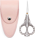 Small Scissors Vintage European Style Scissors Stainless Steel for Cross Stitch Cutting Embroidery Sewing Handcraft Craft Art Work DIY Tool, Silver