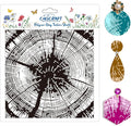 CHGCRAFT Tree Rings Polymer Clay Texture Sheets Tree Pattern Silicone Texture Stamp Clay Texture Mat Modeling Pattern Pad Sheets for Jewelry and Earrings Tools, 5.5x5.5 inch