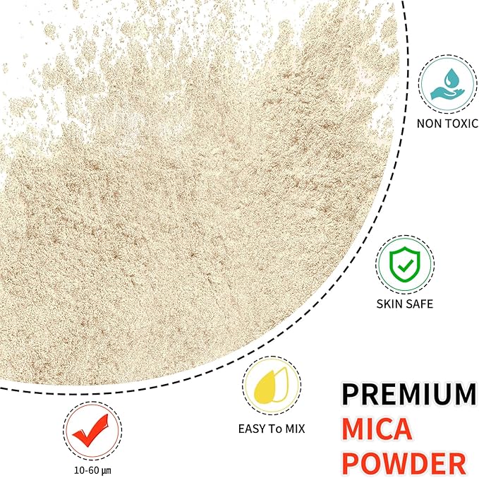 Mica Powder - 100g Mica Powder for Epoxy Resin - Metallic Color Pigment for Resin, Soap, Bath Bombs, Eye Shadow, Nails, DIY Crafting Projects etc. (Champagne Gold)
