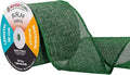 Mandala Crafts Green Burlap Ribbon 3 Inches Wide Jute Ribbons for Crafts - 20 Yds Roll Rustic Burlap Wrap Trim Ribbons for Wreaths Bows Wedding Party Decoration