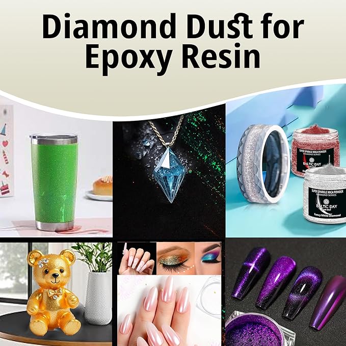 Sparkle Mica Powder [ Diamond Ruby Red ] - Red Glitter Mica Powder - Red Resin Glitter for Epoxy Resin - Shimmer Pigment - Diamond Dust for Candles