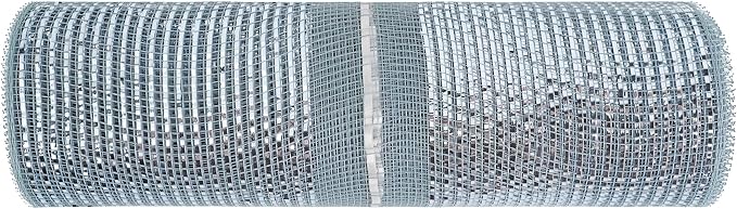 MEEDEE Silver Deco Mesh 10 Inch Deluxe Wide Foil Metallic Pull Up Decorative Ribbon for Christmas Tree, Wreaths, Garland, Gift Wrapping, Bows Making (30 Feet)