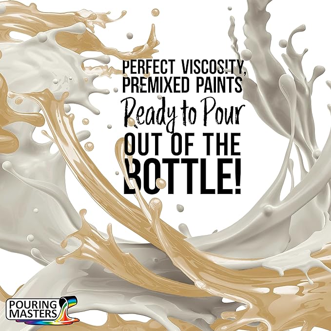 POURING MASTERS Desert Sand Acrylic Ready to Pour Pouring Paint - Premium 32-Ounce Pre-Mixed Water-Based - for Canvas, Wood, Paper, Crafts, Tile, Rocks and More