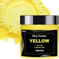 Yellow Mica Powder Pigment(100g) Big Bottle Pigment Powder Multipurpose DIY Arts and Crafts Additive, Woodworking, Epoxy, Resin, Natural Bath Bombs, Paint, Soap,Nail Polish, Lip Gloss(Yellow, 3.5oz)