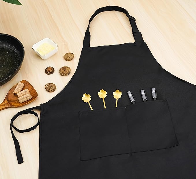 Kid Apron Adjustable Strap with 2 Pockets Painting Cooking Craft Backing Unisex Age 5-12