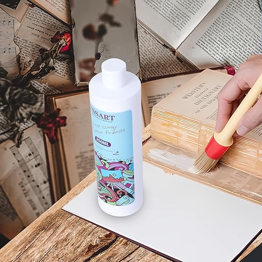 Neutral pH Craft Glue - 4.4floz Acid-Free PVA Formula Water Soluble Glue, Dries Clear and Flexible - Ideal for Arts, Paper, Photography, Scrapbooking and Book Binding - Flip Cap