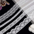 White Lace Trim 20 Yards Sewing Lace Ribbon for Crafts Bridal Wedding Decorations, Bouquet and Gift Packaging