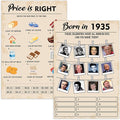 90 th Birthday Party Games, Set of 2 Activities for 15 Guests, Born in 1935 Games Bundle, Birthday Party Supplies for Adults, Pack of 30 Cards