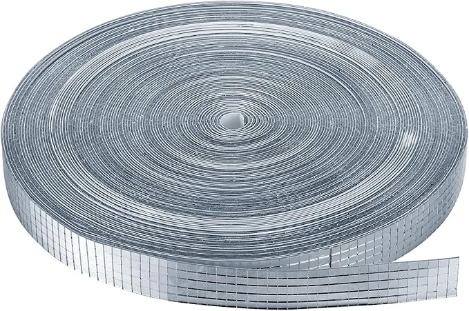 SATINIOR 36000 Pcs Disco Ball Mirror Tiles Self Adhesive for Crafts 5 x 5 mm Small Disco Tape Ball Stickers Square Mosaic Tiles Mirror Pieces for DIY Craft Party Decor