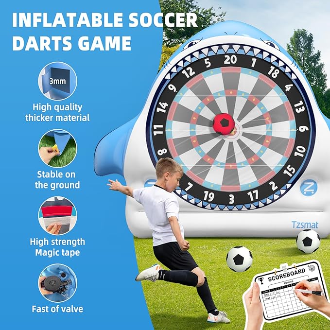 Inflatable Game Outdoor Giant Dartboard for Soccer Large Carnival Games Giant Outdoor Game-Fun Sports Games for Kids Adults, Backyard, Garden, Party, Summer Outdoor Play