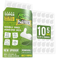 105Pcs Double Sided Adhesive Dots, 0.79" Clear Removable Sticky Mounting Putty, Waterproof No Residue Dots Adhesive Putty for Hanging Picture Festival Decoration Museum