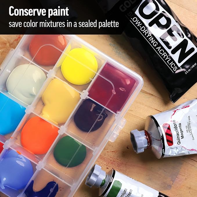 OPEN Slow-Drying Acrylics by GOLDEN, Anthraquinone Blue, 5 fl oz. tube, Professional Acrylic Paint, Semi-Transparent