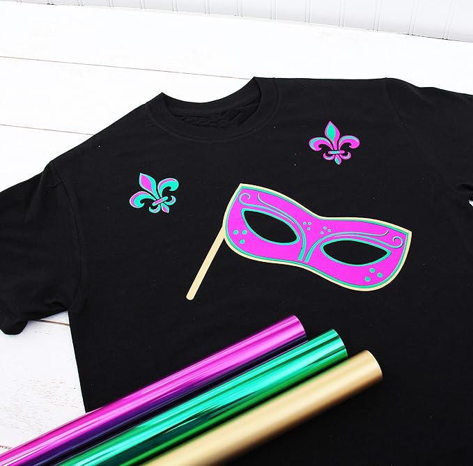 3 Yard x 20" Wide Roll Threadart Metallic Aqua Heat Transfer Vinyl Film | Compatible with Venture Explore and Maker, Silhouette Cameo, & Large Format Cutters