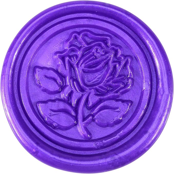 Yoption 5 Pieces Purple Sealing Wax Sticks, Antique Totem Fire Manuscript Wax Seal Sticks with Wicks for Wax Seal Stamp (Purple)