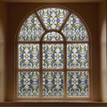 3D Stained Glass Window Film, Decorative Window Privacy Film for Bathroom,Front Door,Home, Sun Blocking Heat Control,Static Cling, Genes 23.6inch x 35.4inch