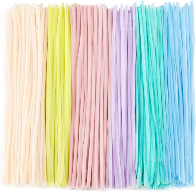 Caydo 500 Pieces Macaroon Pipe Cleaners, Chenille Stems, Pipe Cleaner Crafts for DIY Art and Craft Projects Creative Gift Party Decorations