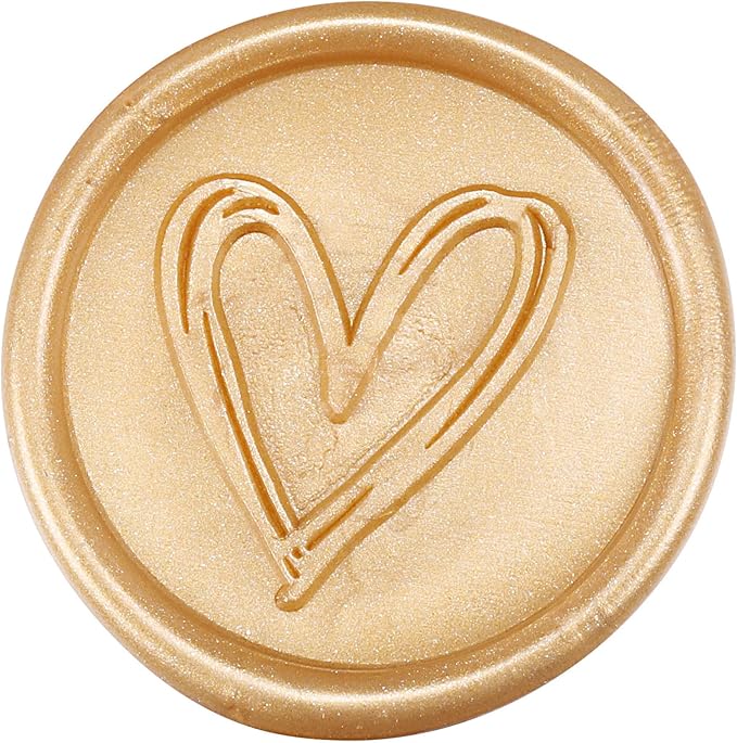 Yoption 12 Pcs Metallic Light Gold Sealing Wax Sticks with Wicks for Wax Seal Stamp, Wedding Invitations, Gift Wrapping, Christmas