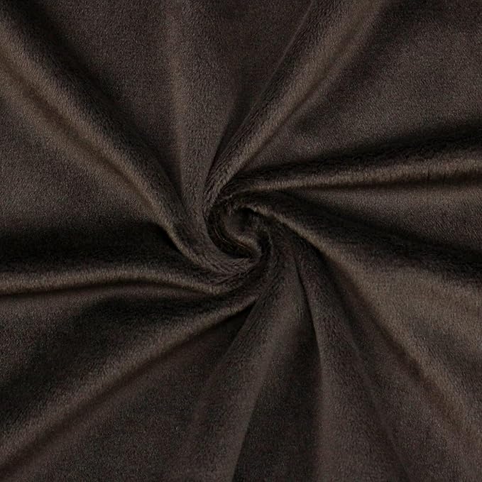 kullaloo Plush Fabric | Solid Chocolate Minky Fabric for Sewing | Super Soft Cuddle Material | 39.5x29.5 | Plushies, Baby Blankets, Pillows, Dog Beds, Cat Beds, Beanies, Baby Accessories, Apparel