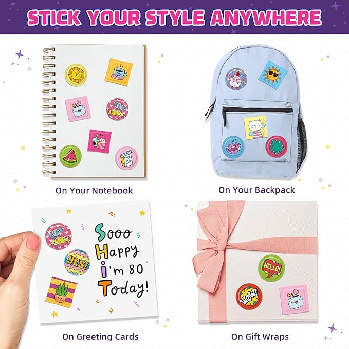 Sticker Maker for Kids - Make Your Own 90 Puffy Stickers Kit - DIY More 3D Stickers Arts and Crafts for Kids Ages 6-10 - Fun Gifts for Girls & Boys 8-12 Year Old Birthday Classroom Rewards