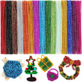 Eppingwin 200pcs Pipe Cleaners, Multi-Colored Pipe Cleaners Craft Supplies,15 Colors Chenille Stems for DIY Arts Crafts Project(Glitter Color)