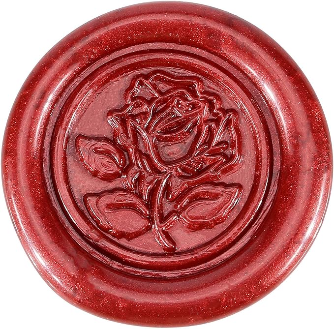 Yoption 12 Pcs Sealing Wax Sticks with Wicks, Antique Wine Red Wax Seal Sticks for Wax Seal Stamp, Wedding Invitations, Christmas, Gift Wrapping, Envelops Sealing (Antique Wine Red)