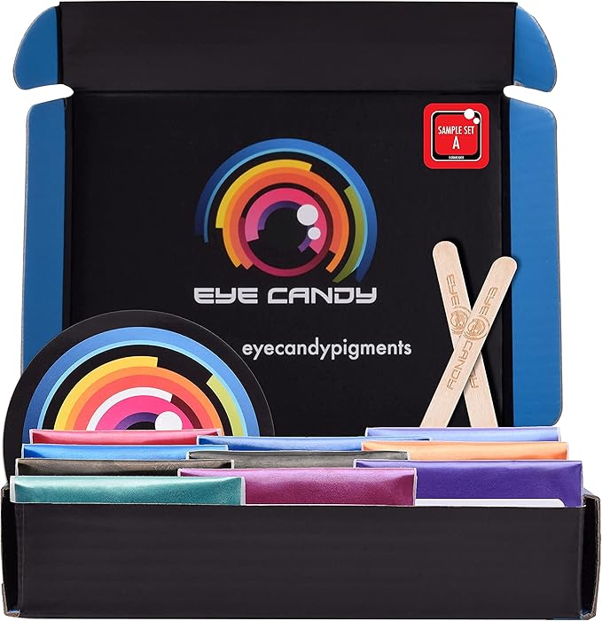 Eye Candy Pigments Variety Mica Pigment Powder Set A - Epoxy Resin Art - Woodworking - Cosmetic Grade Mica Powder - Bath Bombs - Pigment Powder Variety Pack - 50g - Non-Toxic - Skin Safe