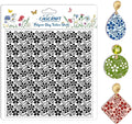 CHGCRAFT Vine Small Flowers Pattern Polymer Clay Texture Sheet Plant Leaves Silicone Texture Mat for Polymer Clay Making Earrings Jewelry DIY Crafts 5.5 × 5.5 Inch