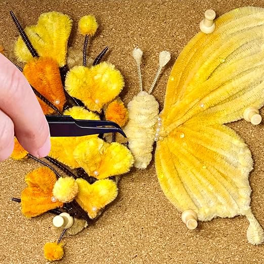 Veramz 500PCS Pipe Cleaners Craft - Orange Pipe Cleaners Craft Bulk Supplies,Chenille Stems for Kids and Adults DIY Arts Crafts Project