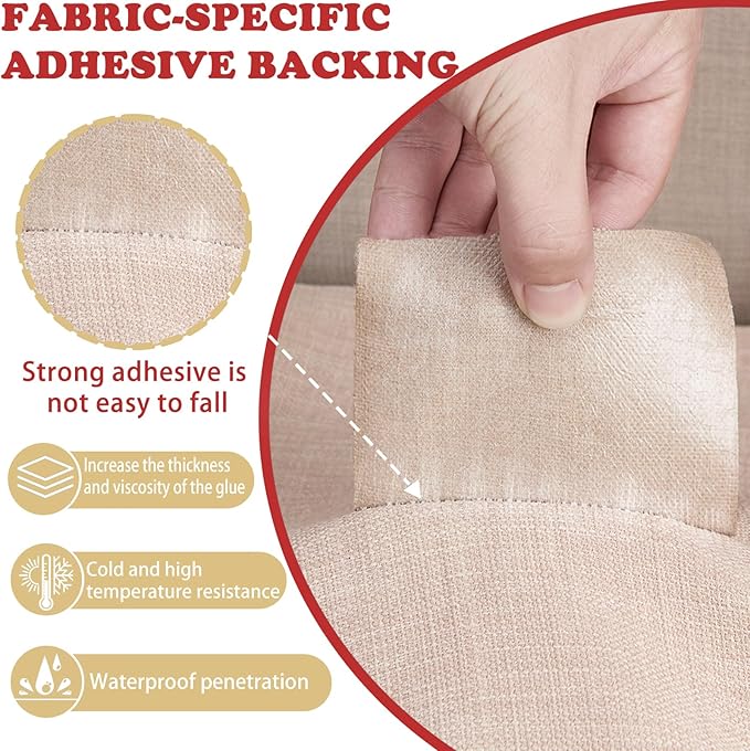Linen Repair Tape 4x70 Inch Self-Adhesive Couch Patch Repair Fabric Patch for Furniture,Sofas,Cushion,Chairs,Bags,Linen Goods(Grey)