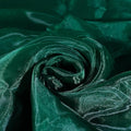 Fynite Sheer Organza Fabric | 20 Yards Long | 44" Wide | Bridal Solid Bolt for Wedding Dress, Fashion Craft Decorations | Silky Shiny Organza - Hunter Green