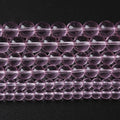 4mm 90pcs Smooth Rose Pink Glass Beads Quartz Crystal Round Loose Beads for Jewelry Making DIY Bracelet Necklace
