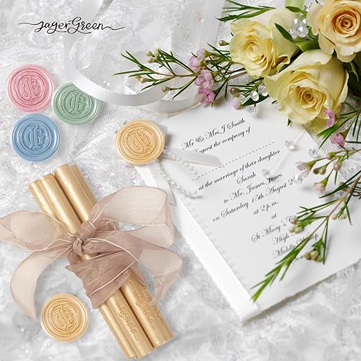 Glue Gun Wax Seal Sticks, 8 Pcs Black Sealing Wax Sticks for Wedding Invitation Envelopes, Antique Stamp Seals, Letter Sealer, Scrapbook Supplies, Christmas Cards, Gifts Wrapping