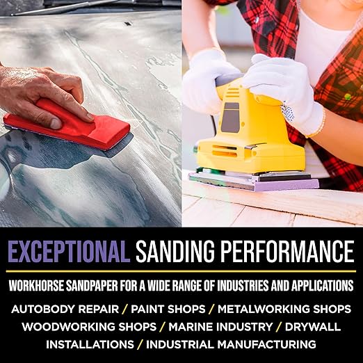 Dura-Gold Premium 320 Grit PSA Purple Film Ceramic Longboard Sandpaper, 2-3/4" Wide Continuous 20 Yard Roll - Self Adhesive Stickyback for Auto & Wood Air File Long Board Sanders, Hand Sanding Blocks