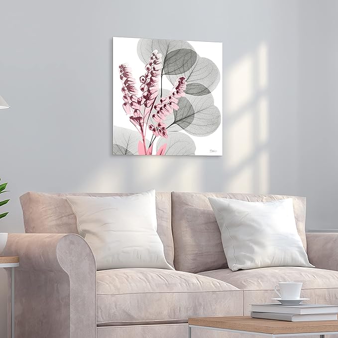 Empire Art Direct Frameless Free Floating Tempered Glass Panel Graphic Wall Art Ready to Hang, 24" x 24", Eucalyptus Bush 2