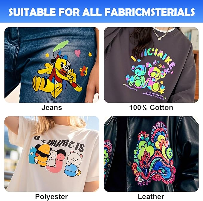 ZEHRAI 100 Sheets DTF Transfer Film 8.5" x 11" Double Sided Matte, Clear Cold Peel, Direct to Film Heat Transfer Film for All Fabric and Colors T-Shirts Textile