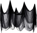 Boao Halloween Cheese Cloth 85 x 197 Inch Black Cheesecloth Roll for Crafts Large Cotton Muslin Gauze Fabric for Halloween Outdoor & Indoor Spooky Decoration
