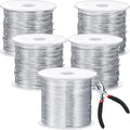 Funrous 5 Rolls 5 Size Jewelry Wire 18, 20, 22, 24, 26 Gauge Copper Wire Kit Jewelry Beading Bendable Craft Metal for Making Crafts, Sculpting with a Pliers(Silver)