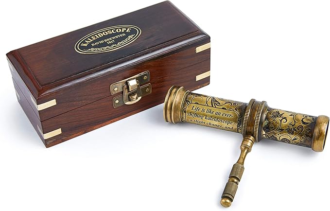 V.Empire Handmade Kaleidoscope Educational Vintage Collection | Birthday | Any Occasion Gift for Kids and Adults (with Handle, One)