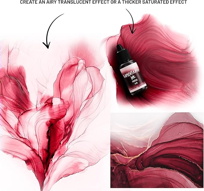 Alcohol Ink Set #9: Matched Color Combination of Alcohol Inks, 4 pcs. 0.51 fl oz (15 ml) Each